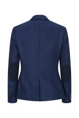 Womens Tweed Herringbone blazer Navy 1920s Vintage Tailored Classic Smart